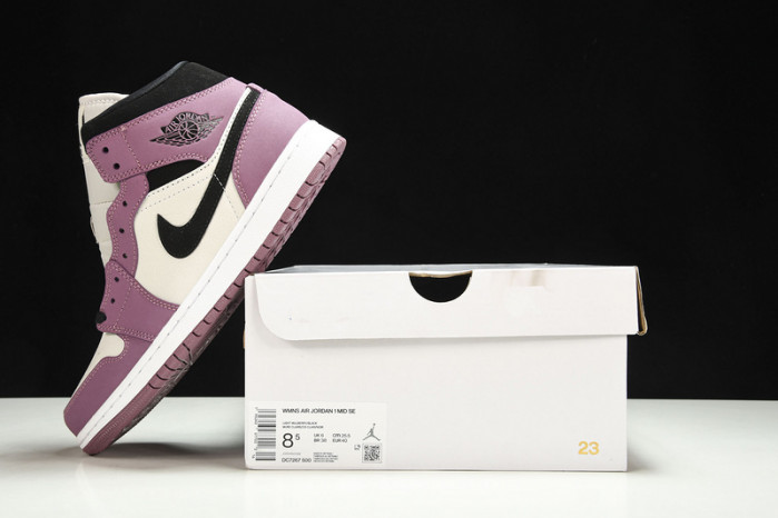 jordan 1 mid se light mulberry (w) - dc7267-500