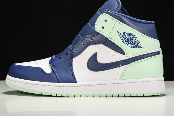 jordan 1 mid mystic navy mint foam - 554724-413