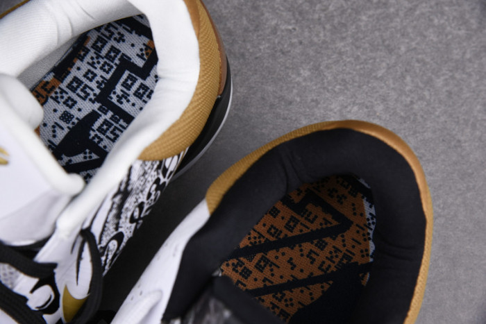 kobe 5 protro black/white/gold ct8044-100