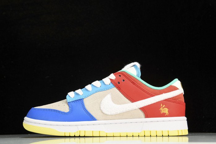 nike dunk low retro prm year of the rabbit blue orange cream shoes fd4203-111