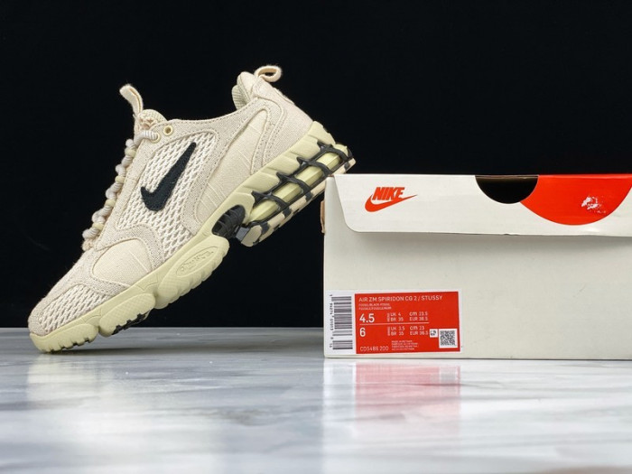 nike air zoom spiridon cage 2 stussy fossil - cq5486-200