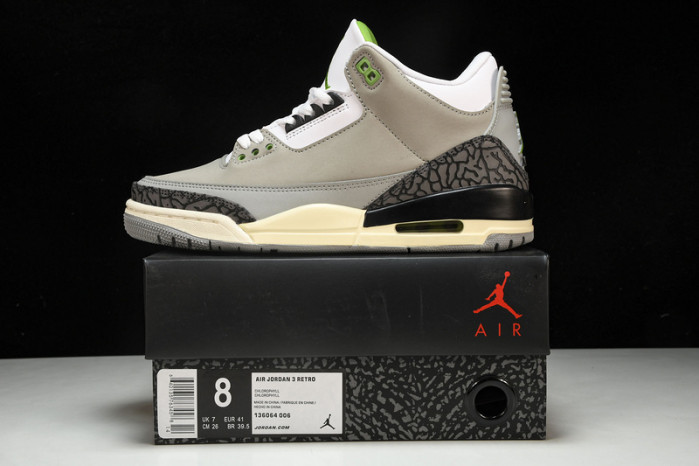 jordan 3 retro chlorophyll - 136064-006