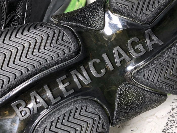 bl triple s trainers clear sole blue adn red 541624 w09o1 3861