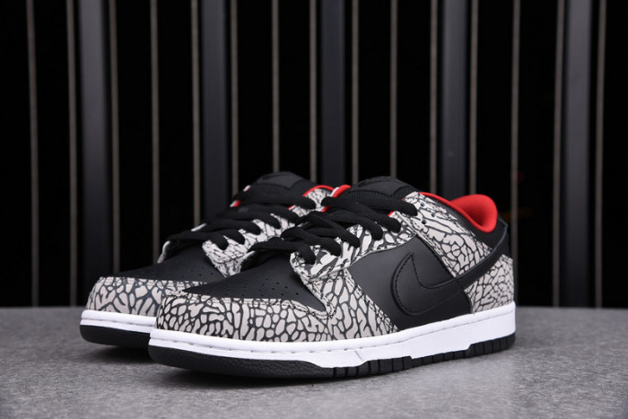 nike dunk sb low s*upre*me black cement 304292-131