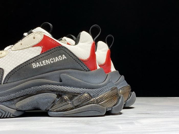 bl triple s trainers clear sole black /brown/ red 541624 w09o1 9000