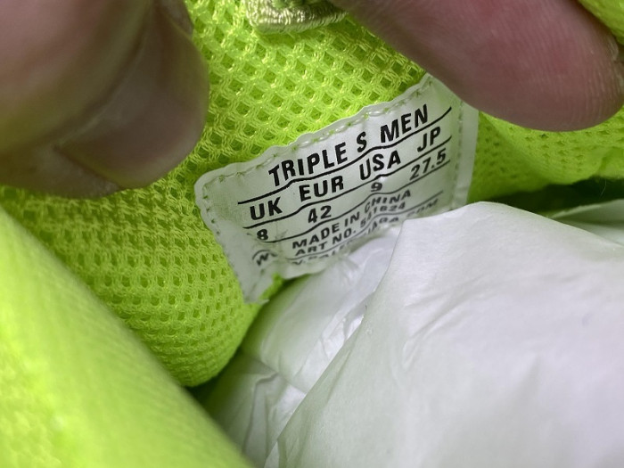 bl triple s trainers clear sole fllo yellof 541624 w09o1 9002