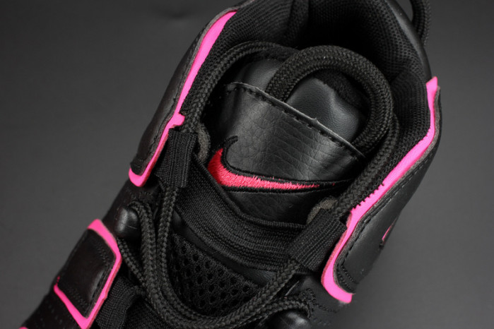 nike air more uptempo gs “hyper pink” black/ pink womens 415082-003