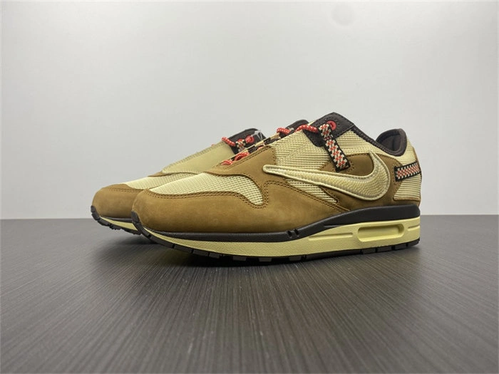WaterResistant Nike Air Max 1 Travis Scott Cactus Jack Wheat Lemon Drop 5200