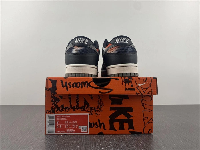 Popular Nike Dunk Low Graffiti Black Red DM0108- 4732