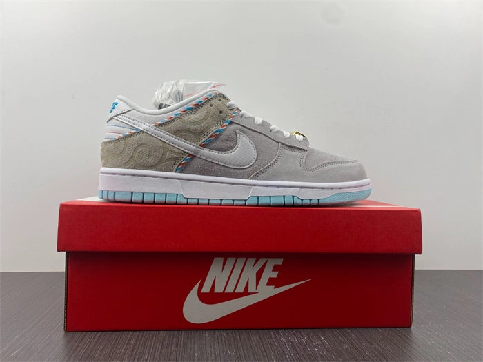 Functional Nike Dunk Low SE Barber Shop Grey DH7614- 4751
